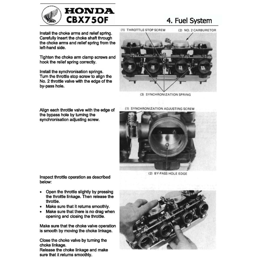 Honda CBX 750F 1983-1988 Full Manual Set – Repair & Maintenance Manual and Spare Parts Catalog and User Handbook - page 4