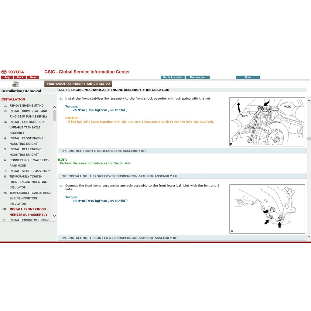 Toyota ALPHARD / VELLFIRE ANH20/GGH20 2008-2015 Full Manual Set – Repair & Maintenance Manual - page 7