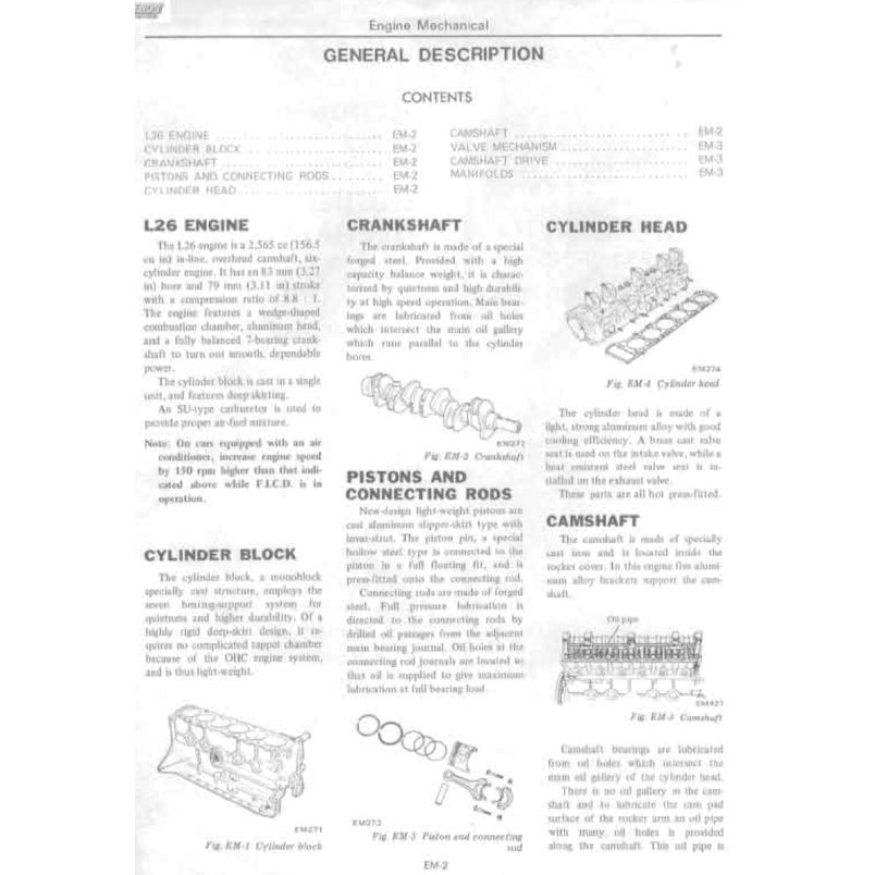 Datsun 260Z S30 1974-1978 Full Manual Set – Repair & Maintenance Manual and Spare Parts Catalog - page 4
