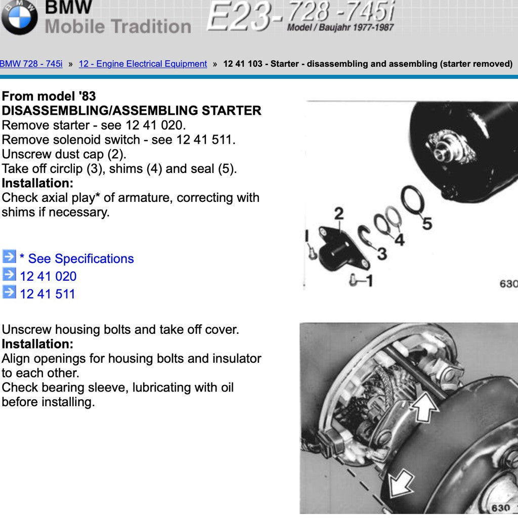 BMW 728-745i E23 1977-1986 Full Manual Set – Service Repair Workshop Manual - page 7