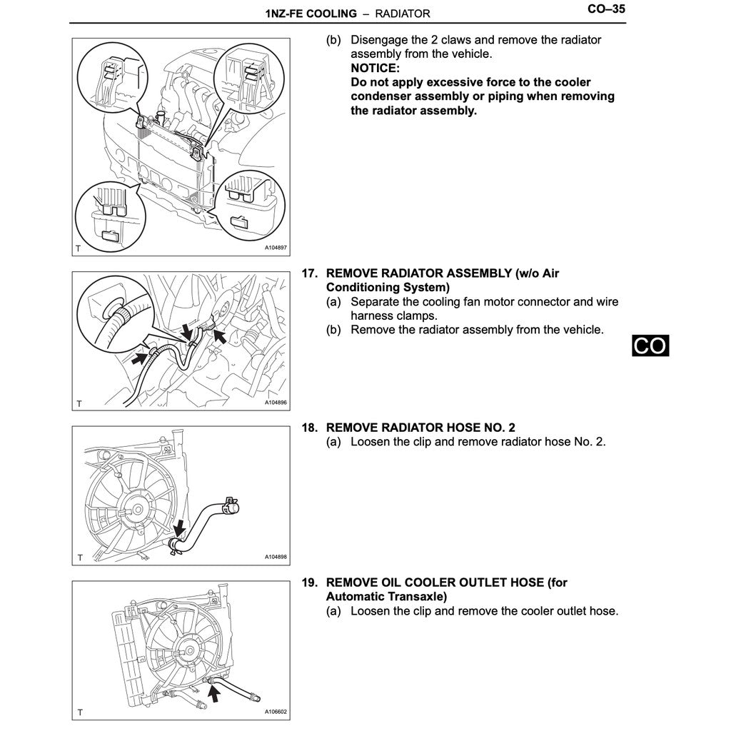 Toyota Engine 1NZ-FE 1NZFE 1.5L Service Repair Workshop Manual - VIOS YARIS COROLLA AURIS Geely Great Wall C10 - page 6