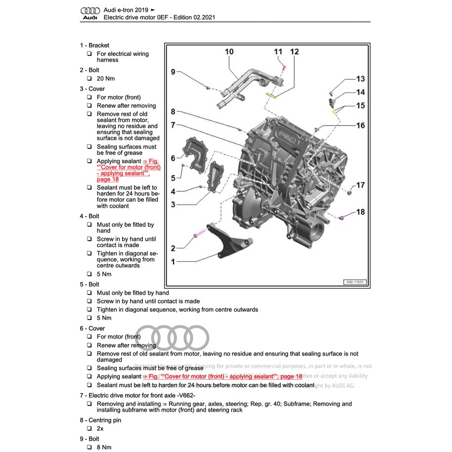 Audi e-tron EV 2019+ Full Manual Set – Repair & Maintenance Manual - page 2
