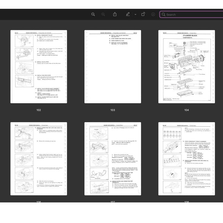 [CLASSIC] Toyota "H" Series Engine 1975-1988 Full Manual Set – Repair Manual - page 8