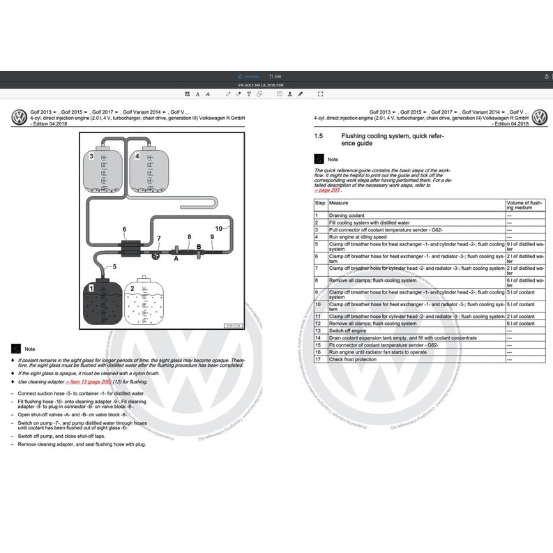 VW GOLF "R" MK7.5 2018 Full Manual Set – Repair & Maintenance Manual - page 5