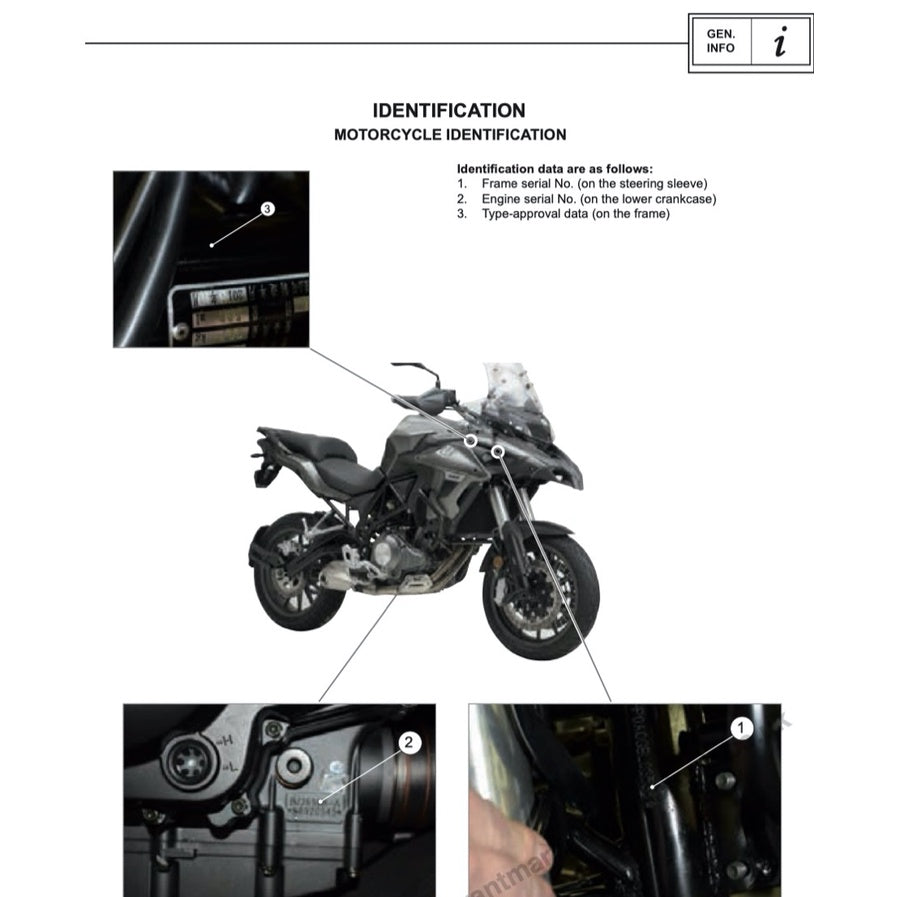BENELLI TRK 502 2017-2021 Full Manual Set – Repair & Maintenance Manual and Spare Parts Catalog and User Handbook - page 3