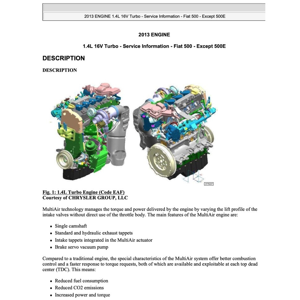 Fiat 500 2009-2016 Full Manual Set – Repair & Maintenance Manual - page 2