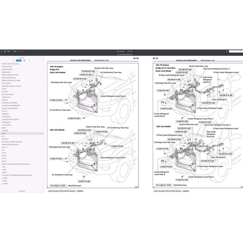 Toyota Land Cruiser Prado J120 2002-2009 Full Manual Set – Workshop Service Repair Manual - page 9