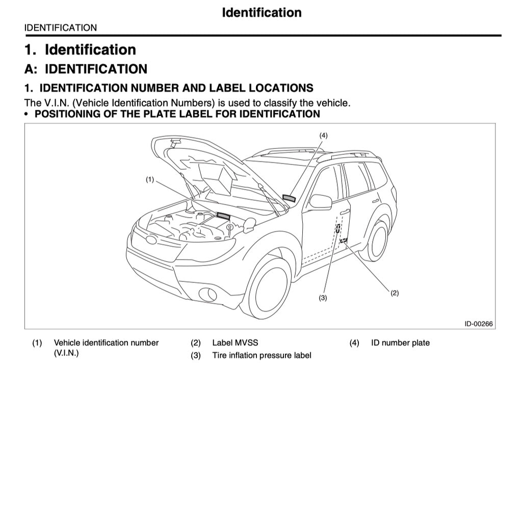 Subaru FORESTER SH 2009-2013 Full Manual Set – Repair & Maintenance Manual - page 2