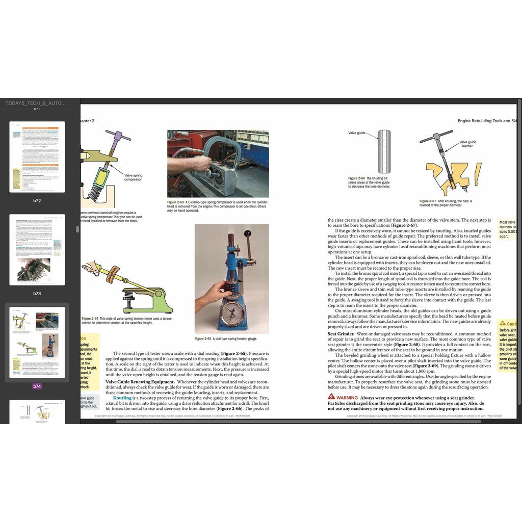 TODAY'S TECHNICIAN: AUTOMOTIVE Engine Repair & REBUILDING - TRAINING & Workshop Manual - page 7