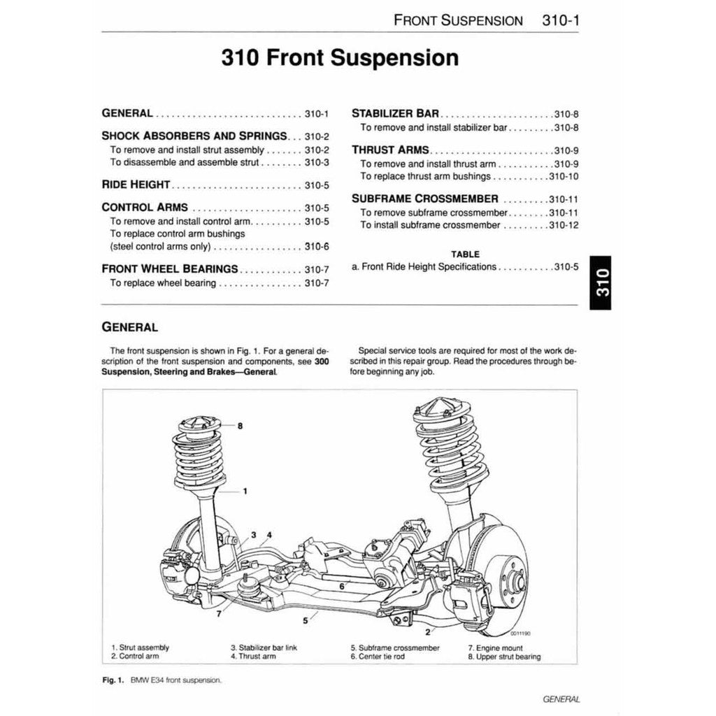BMW 5 Series E34 1989-1995 Full Manual Set – Repair & Maintenance Manual - page 7