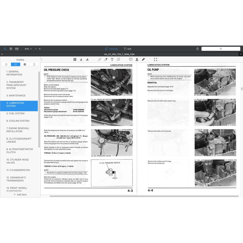 Honda AFRICA TWIN XRV 750 T 1996-2000 Full Manual Set – Repair & Maintenance Manual and Spare Parts Catalog and User Handbook - page 5