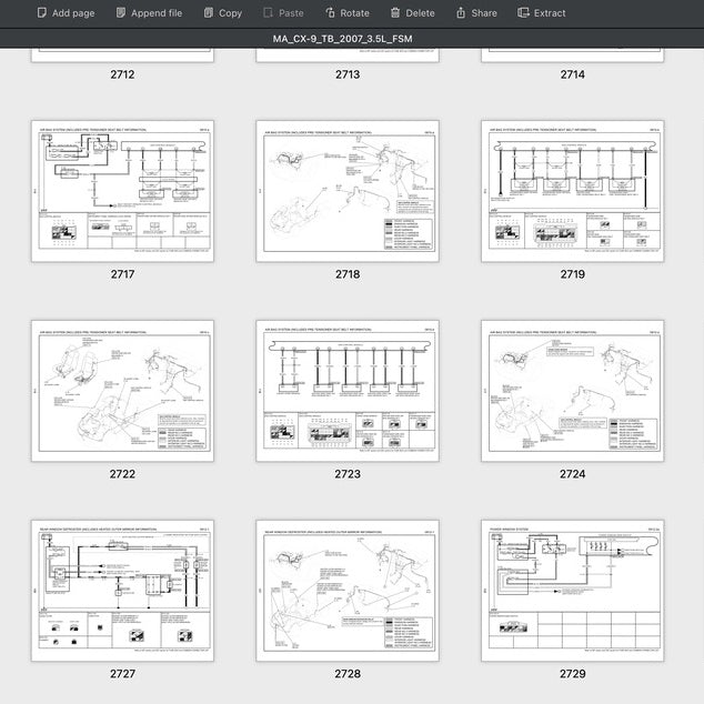 Mazda CX-9 TB 2007-2015 Full Manual Set – Repair & Maintenance Manual - page 9