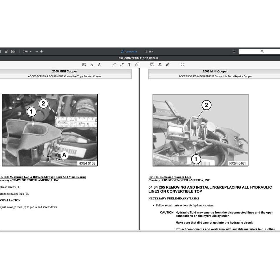 MINI COOPER R57 2009-2013 Full Manual Set – Convertible Top Service & Repair Manual - page 6