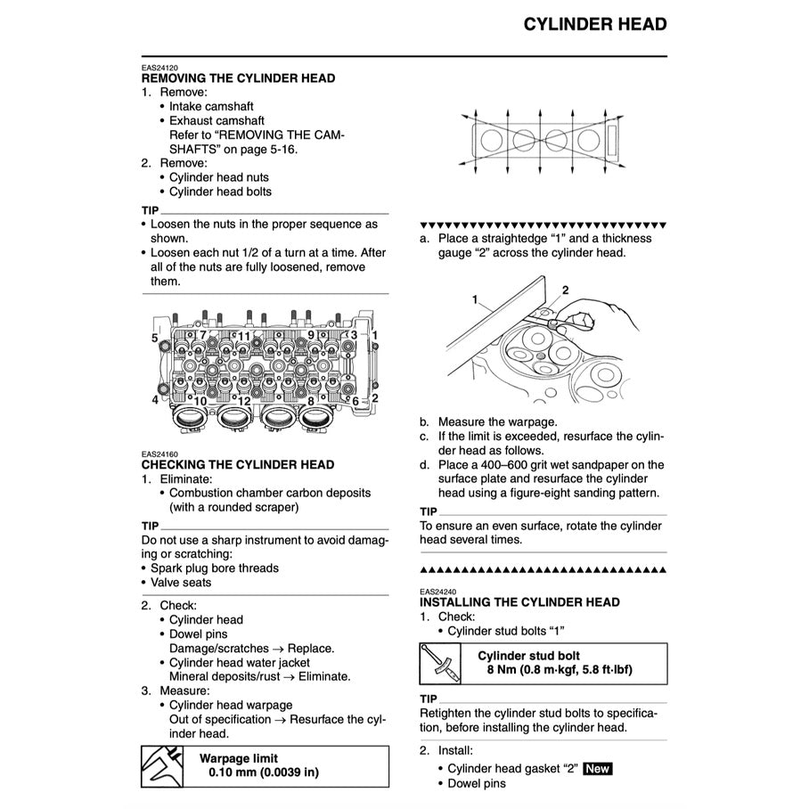 Yamaha YZF-R1 2012-2014 Full Manual Set – Repair & Maintenance Manual and Spare Parts Catalog and User Handbook - page 6