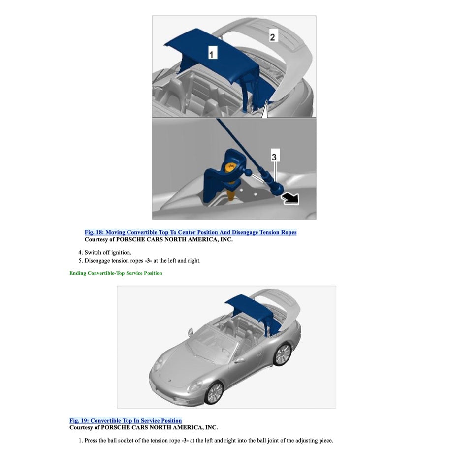 Porsche 911 991.1 2011-2016 Full Manual Set – Convertible Top Service Repair Manual - page 6