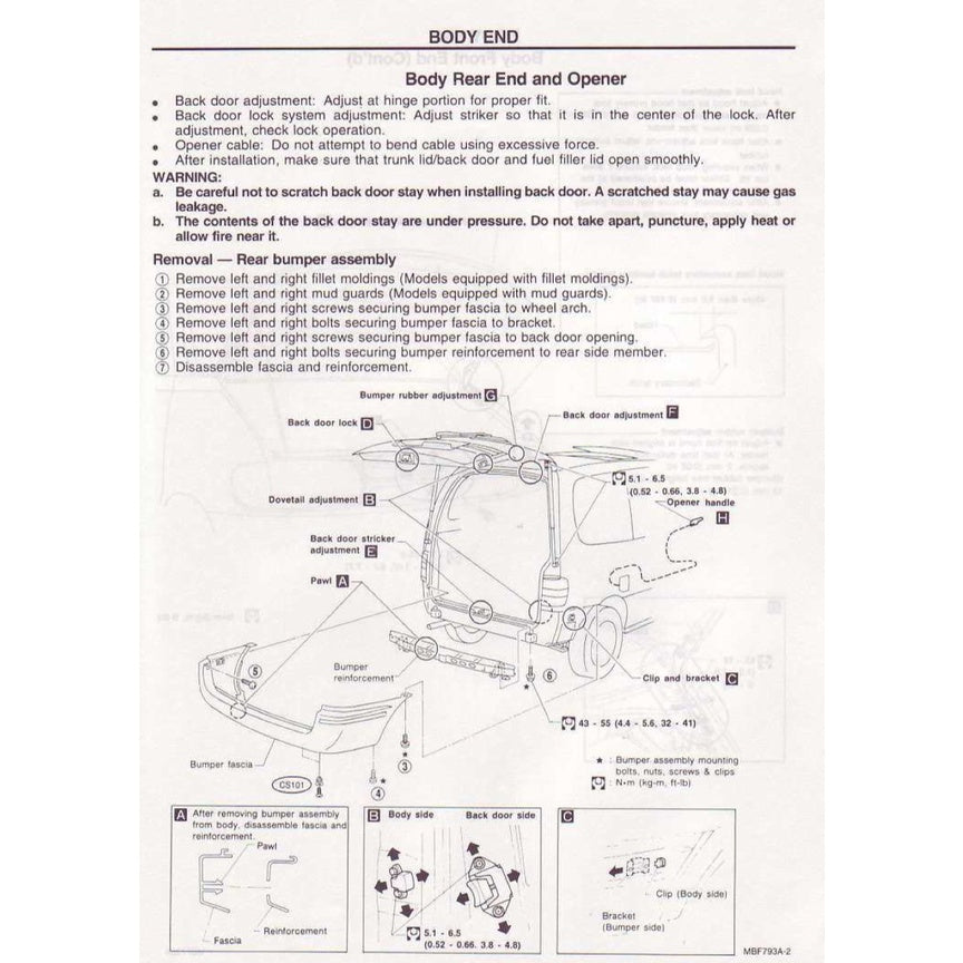 Nissan SERENA C23 1991-2001 Full Manual Set – Repair & Maintenance Manual - page 8