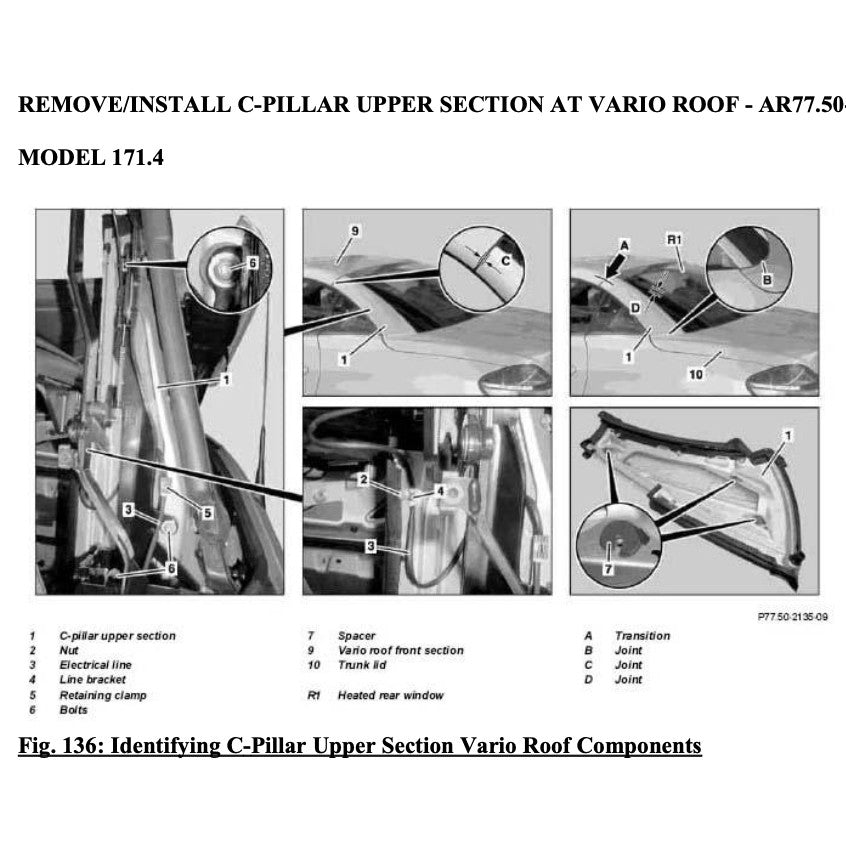 Mercedes-Benz SLK R171 2004-2011 Full Manual Set – VARIO Roof Service Repair Manual - page 9