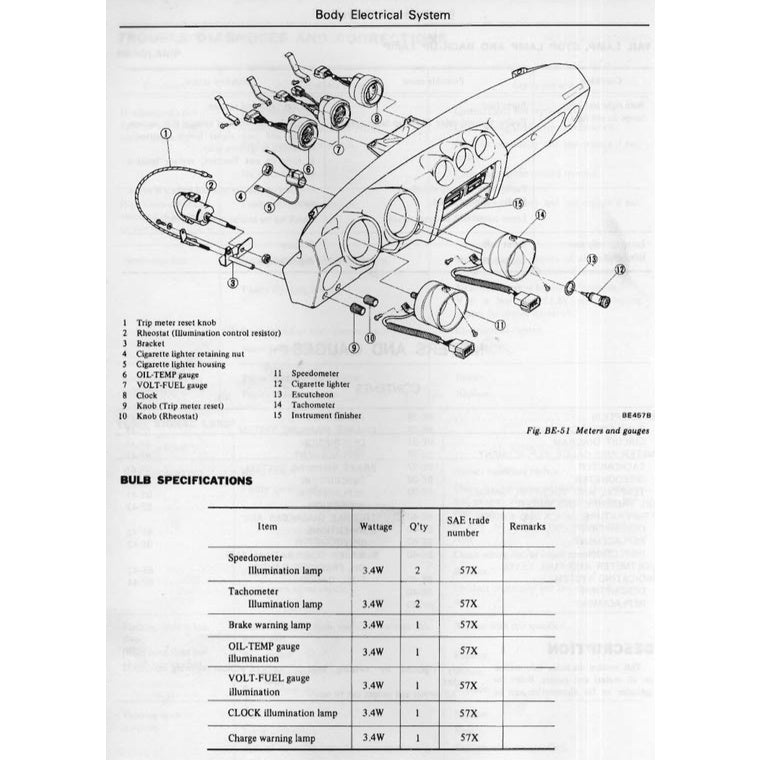 Datsun 280Z S30 1975-1978 Full Manual Set – Repair & Maintenance Manual and Spare Parts Catalog - page 9