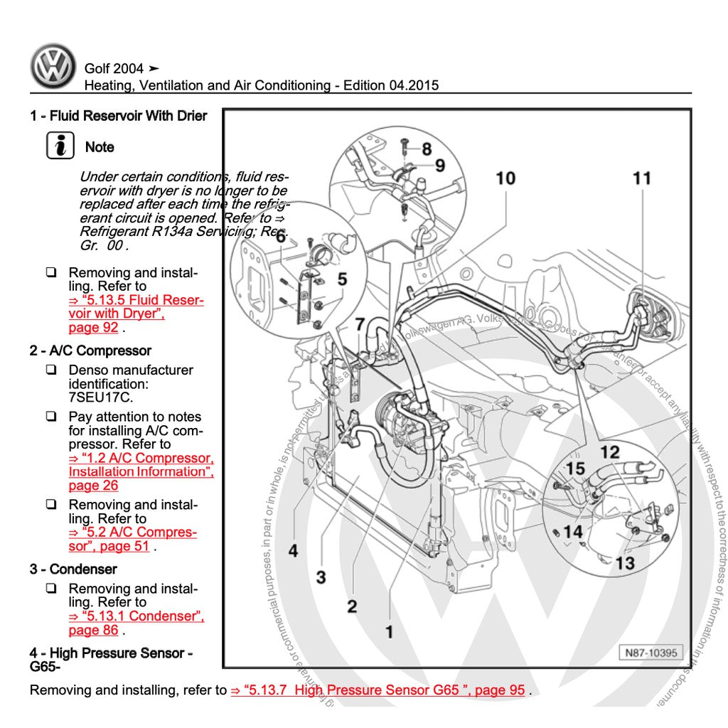 VW GOLF MK5 2004-2009 Full Manual Set – Repair & Maintenance Manual - page 9