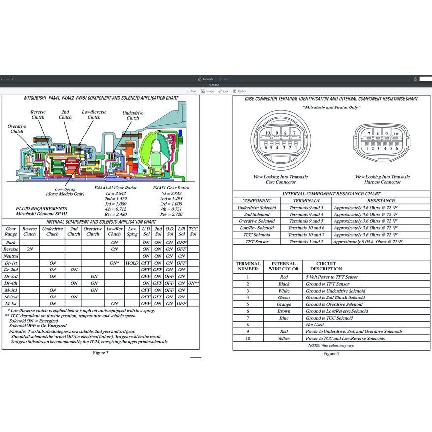 Mitsubishi Automatic Transmission Repair Manual F4A3 F4A51 F5A51 KM-171 KM-175 KM-177 R451 V5A51 JF011E (CVT) - page 3