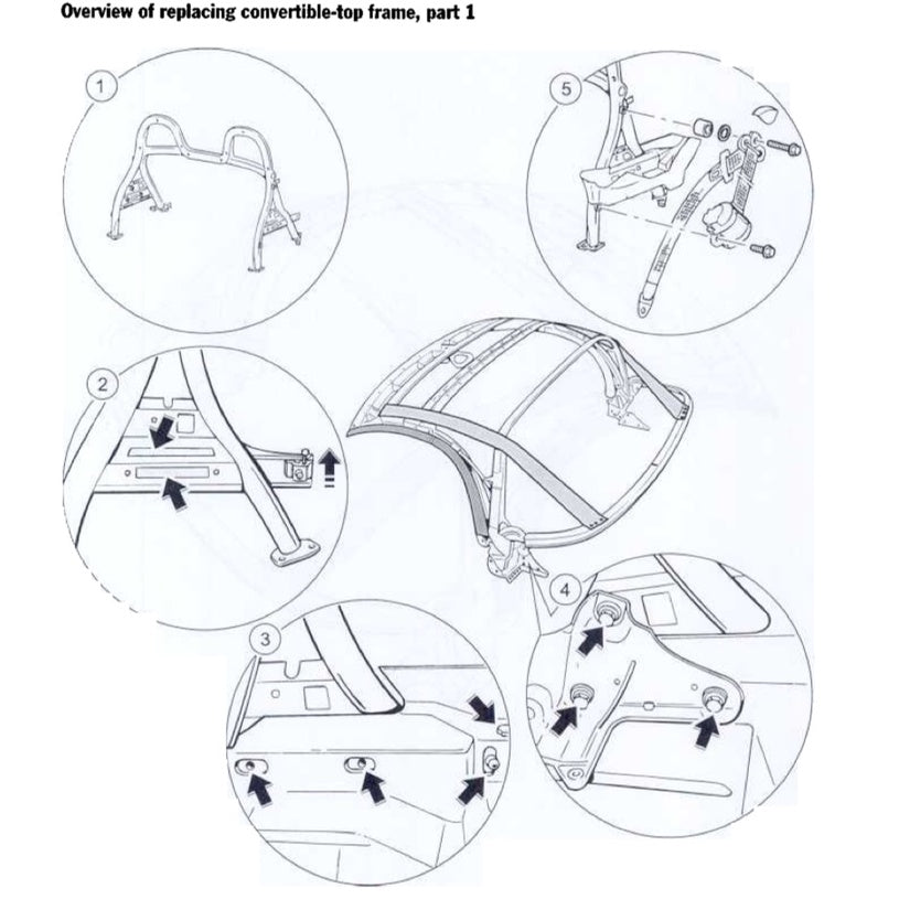 Porsche 986 1997-2004 Full Manual Set – Convertible Top Service Repair Manual - page 9