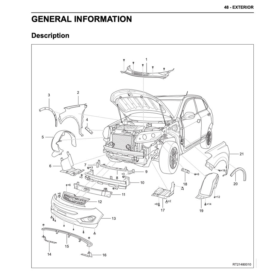 Chery TIGGO 5 T21 2014-2021 Full Manual Set – Repair & Maintenance Manual - page 8