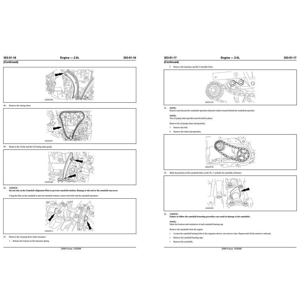 Ford DURATEC 2.0L Engine Workshop Manual - page 9