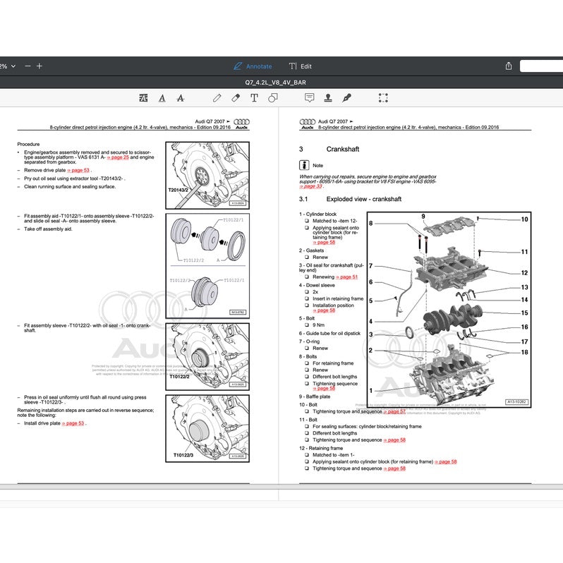 Audi Q7 4L 2006-2015 Full Manual Set – Repair & Maintenance Manual - page 7