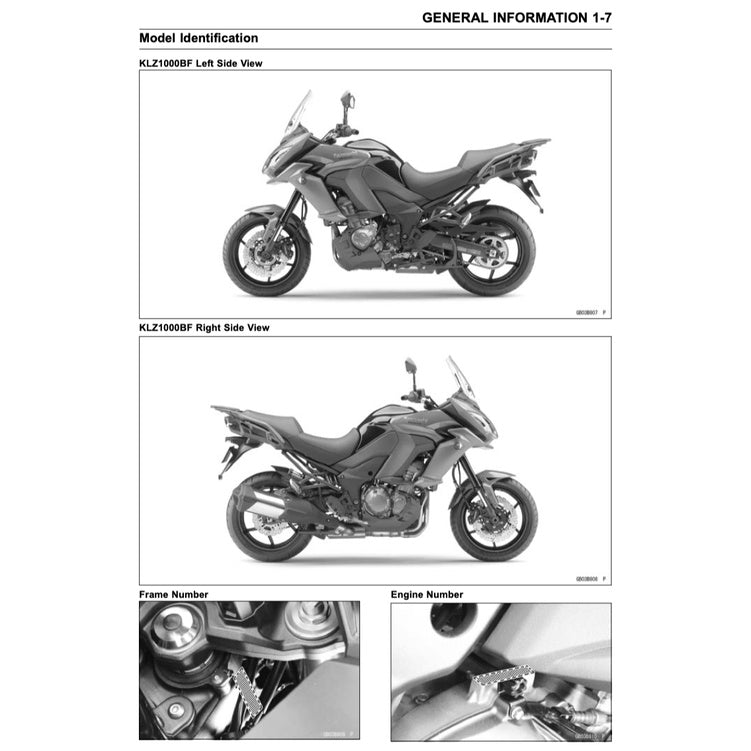 Kawasaki VERSYS KLZ 1000 2015-2018 Full Manual Set – Repair & Maintenance Manual and Spare Parts Catalog andUser Handbook - page 3