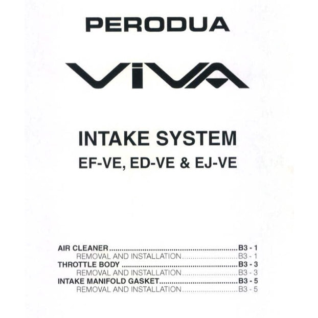 Perodua VIVA 2007-2014 Full Manual Set – Repair & Maintenance Manual - page 5