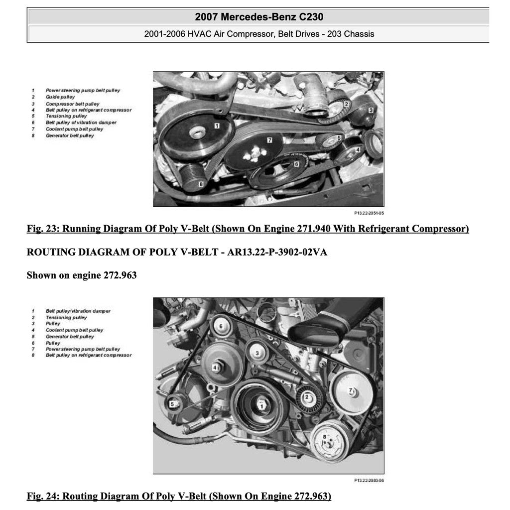Mercedes-Benz C-CLASS W203 C230 2001-2007 Full Manual Set – Repair & Maintenance Manual - page 7