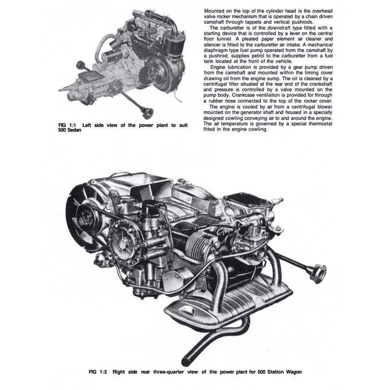 Fiat 500 D/F/L 1957-1974 Full Manual Set – Repair & Maintenance Manual and OWNER's Manual - page 2