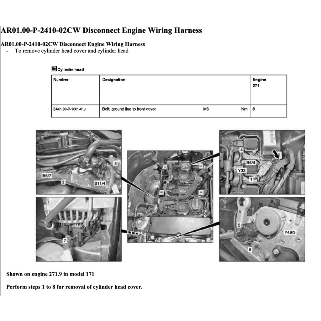 Mercedes-Benz Engine M271 EVO Workshop Repair Manual - page 7