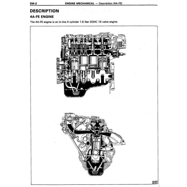 Toyota Engine 4A-FE / 4A-GE 16V Full Manual Set – Service Repair Workshop Manual - page 4