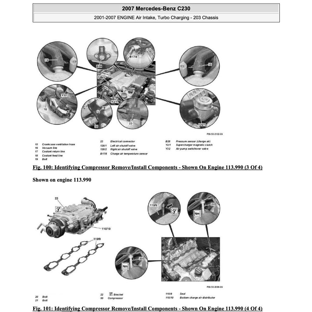 Mercedes-Benz C-CLASS W203 C230 2001-2007 Full Manual Set – Repair & Maintenance Manual - page 9