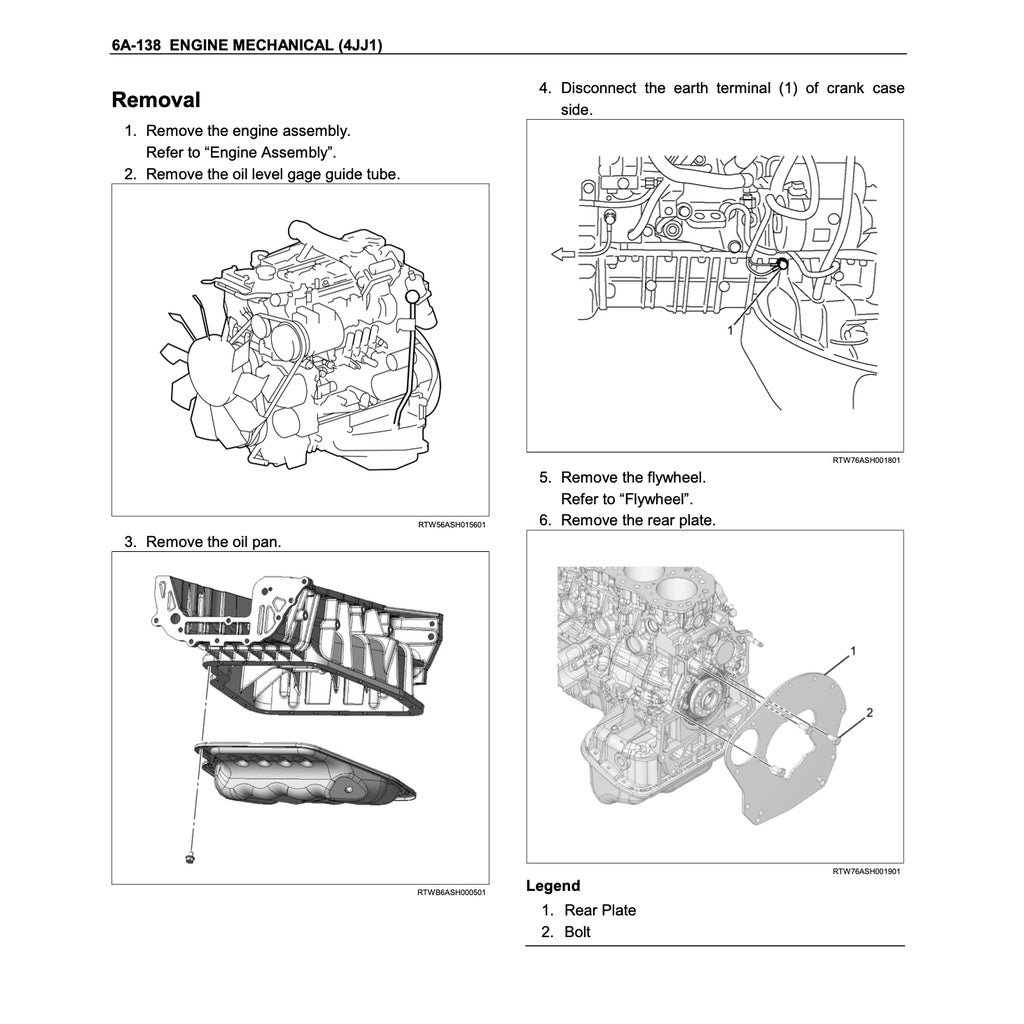 Isuzu Engine 4JJ1 Workshop Repair Manual / Isuzu D-MAX - page 9