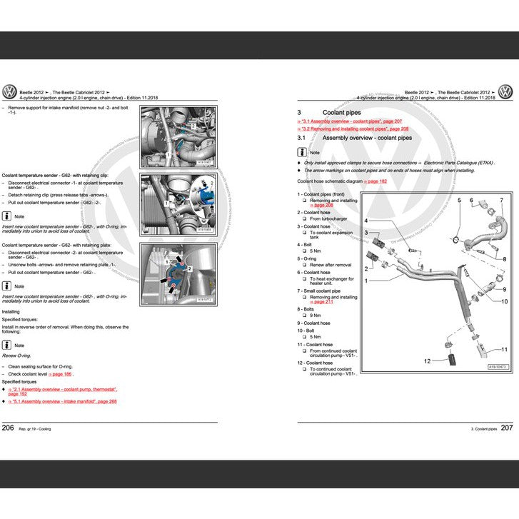 VW NEW BEETLE A5 2012-2019 Full Manual Set – Repair & Maintenance Manual - page 9