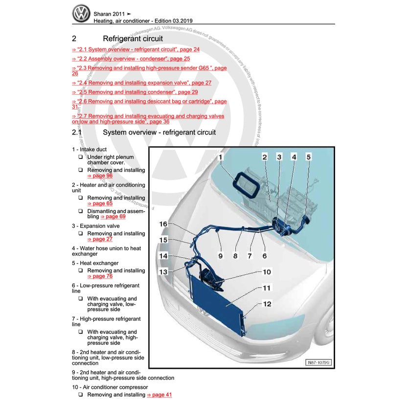 VW SHARAN 7N 2011-2020 Full Manual Set – Repair & Maintenance Manual - page 8