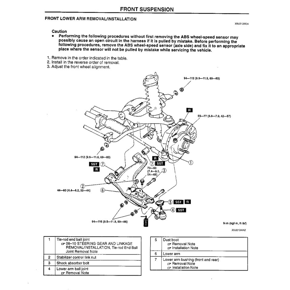 Mazda MX-5 MIATA NB Series 1999-2004 Full Manual Set – Repair & Maintenance Manual - page 7
