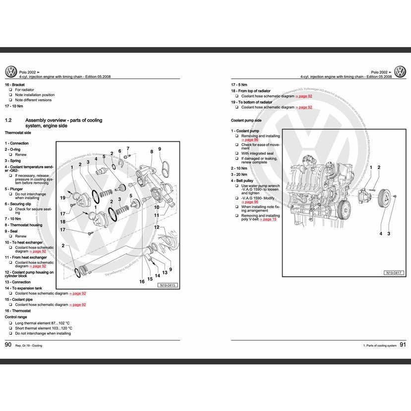 VW POLO MK4 9N 2001-2009 Full Manual Set – Repair & Maintenance Manual - page 8