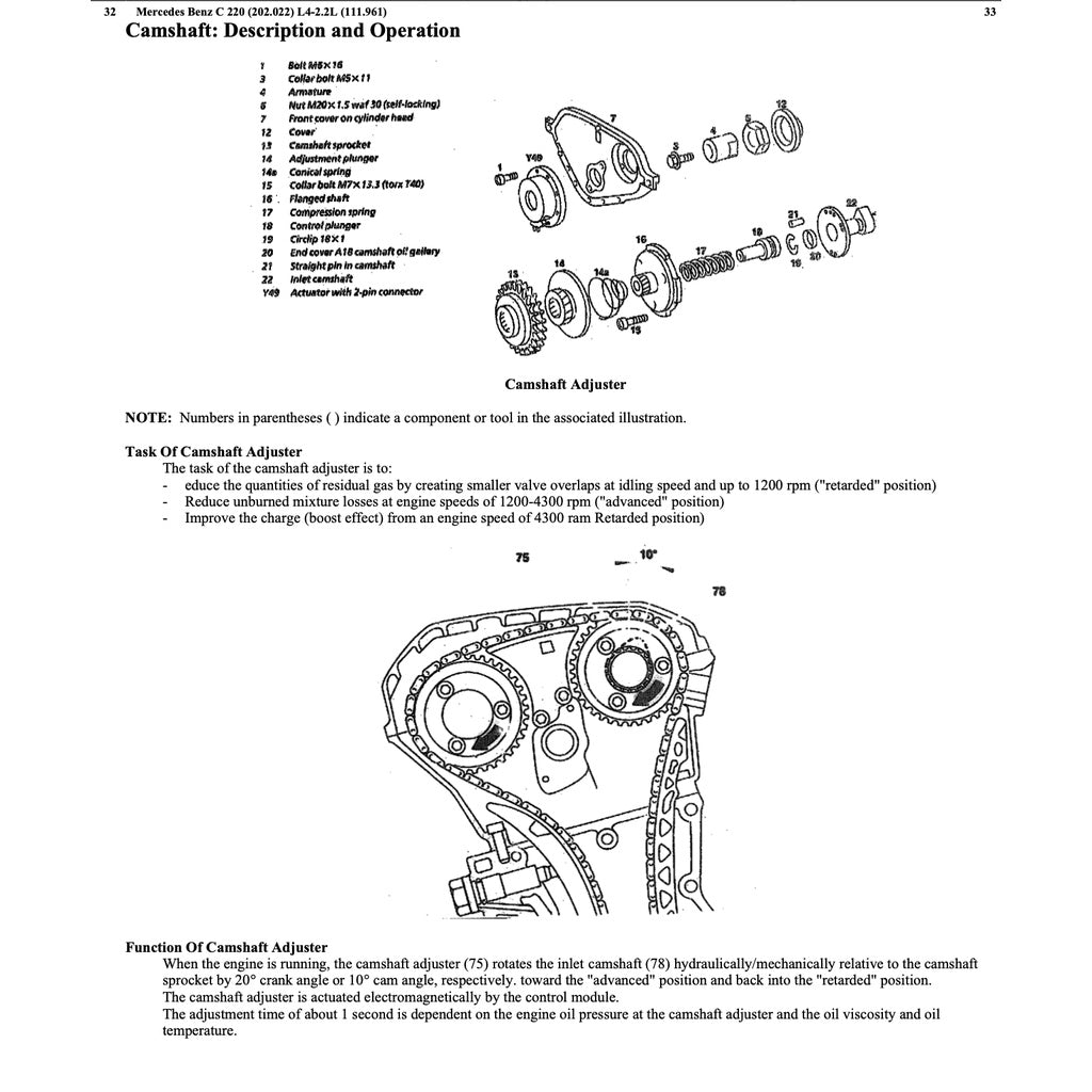 Mercedes-Benz C-CLASS W202 M111 1993-2000 Full Manual Set – Repair & Maintenance Manual - page 6