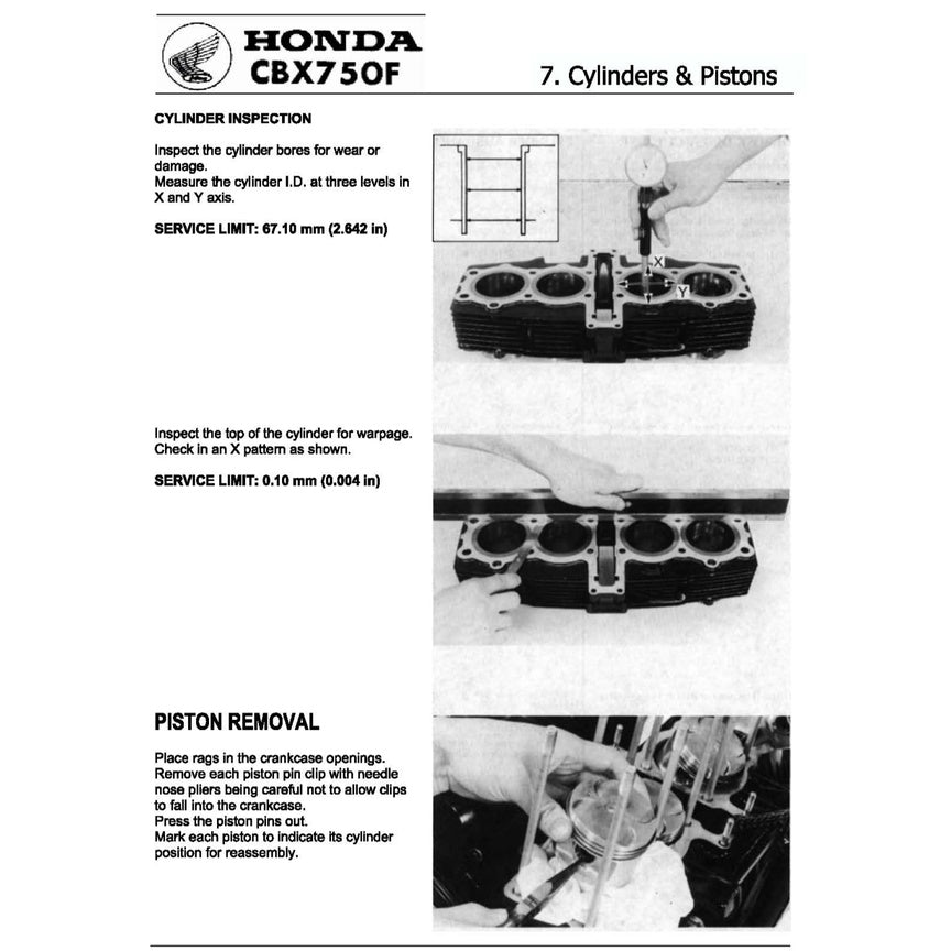 Honda CBX 750F 1983-1988 Full Manual Set – Repair & Maintenance Manual and Spare Parts Catalog and User Handbook - page 7