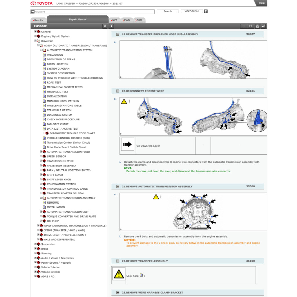 Toyota LAND CRUISER J300 2021+ Full Manual Set – Online Repair & Maintenance Manual - page 8