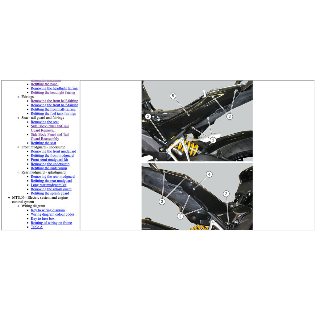Ducati MULTISTRADA 1200S 2013-2014 Full Manual Set – Repair & Maintenance Manual and Spare Parts Catalog and User Handbook - page 4