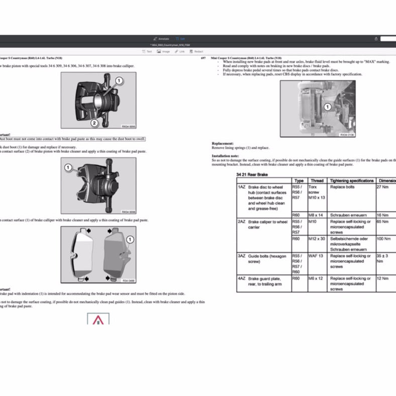 MINI COUNTRYMAN COOPER S R60 / N18 2010-2016 Full Manual Set – Repair & Maintenance Manual - page 4
