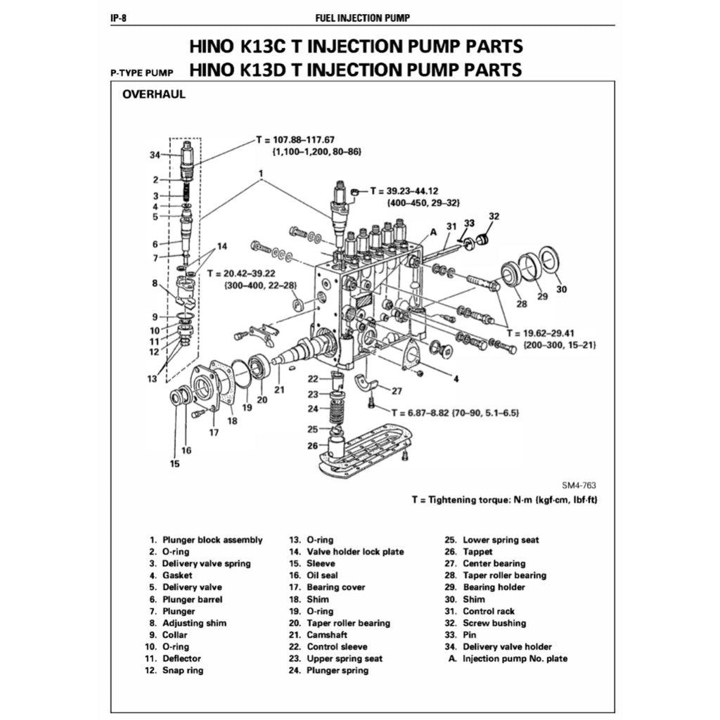 HINO Engine K13C-T/K13D-T Workshop Service Repair Manual - page 3