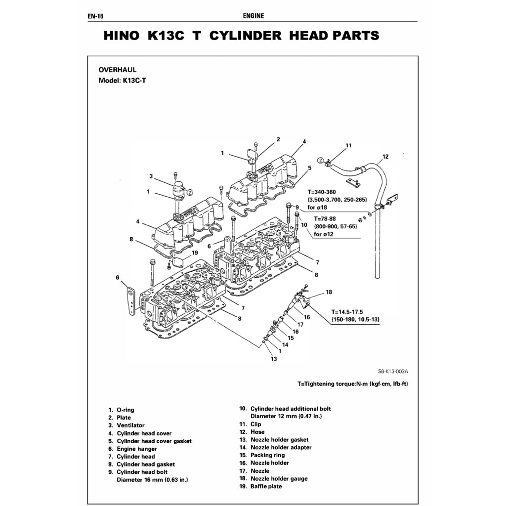 HINO Engine K13C-T/K13D-T Workshop Service Repair Manual - page 4