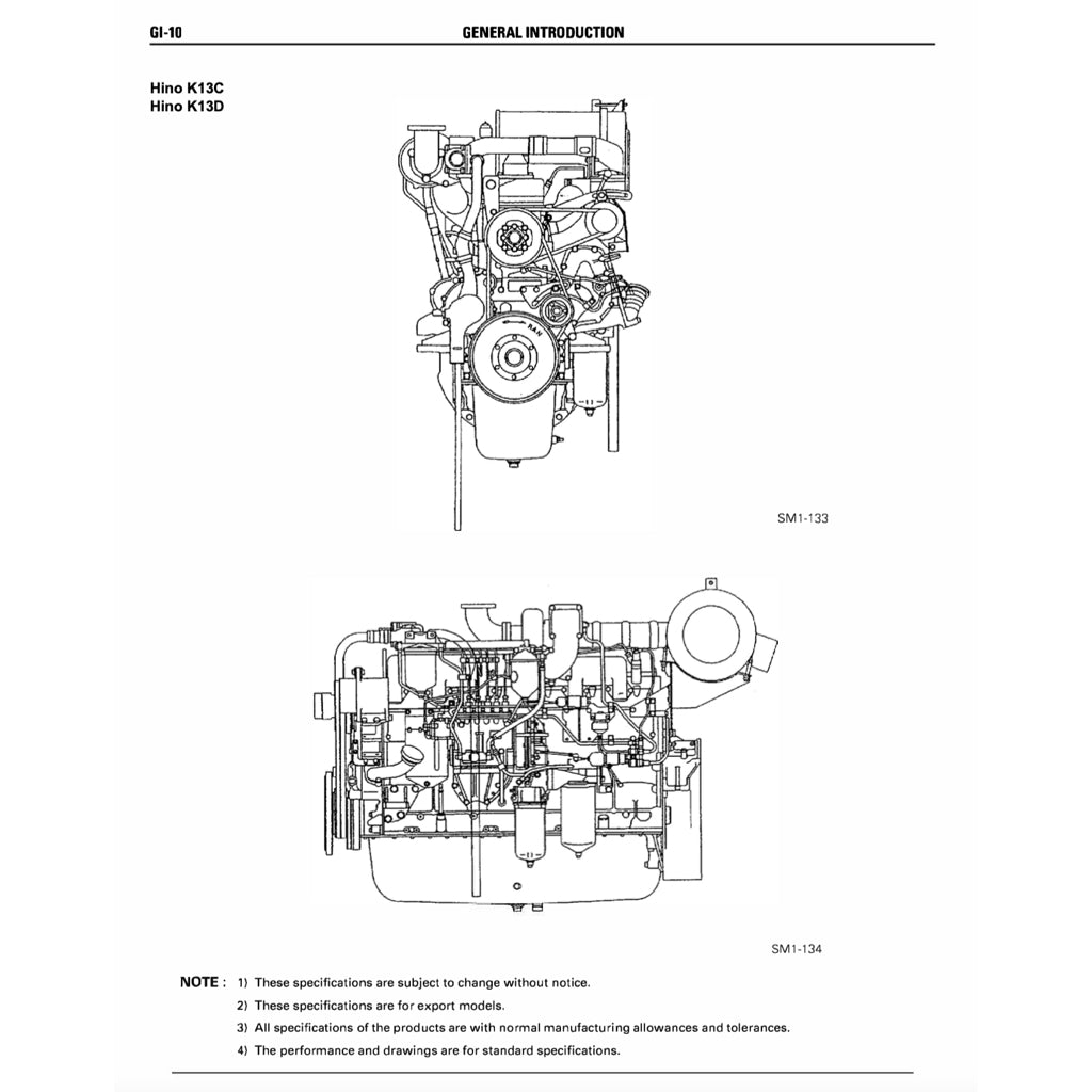 HINO Engine K13C-T/K13D-T Workshop Service Repair Manual - page 5