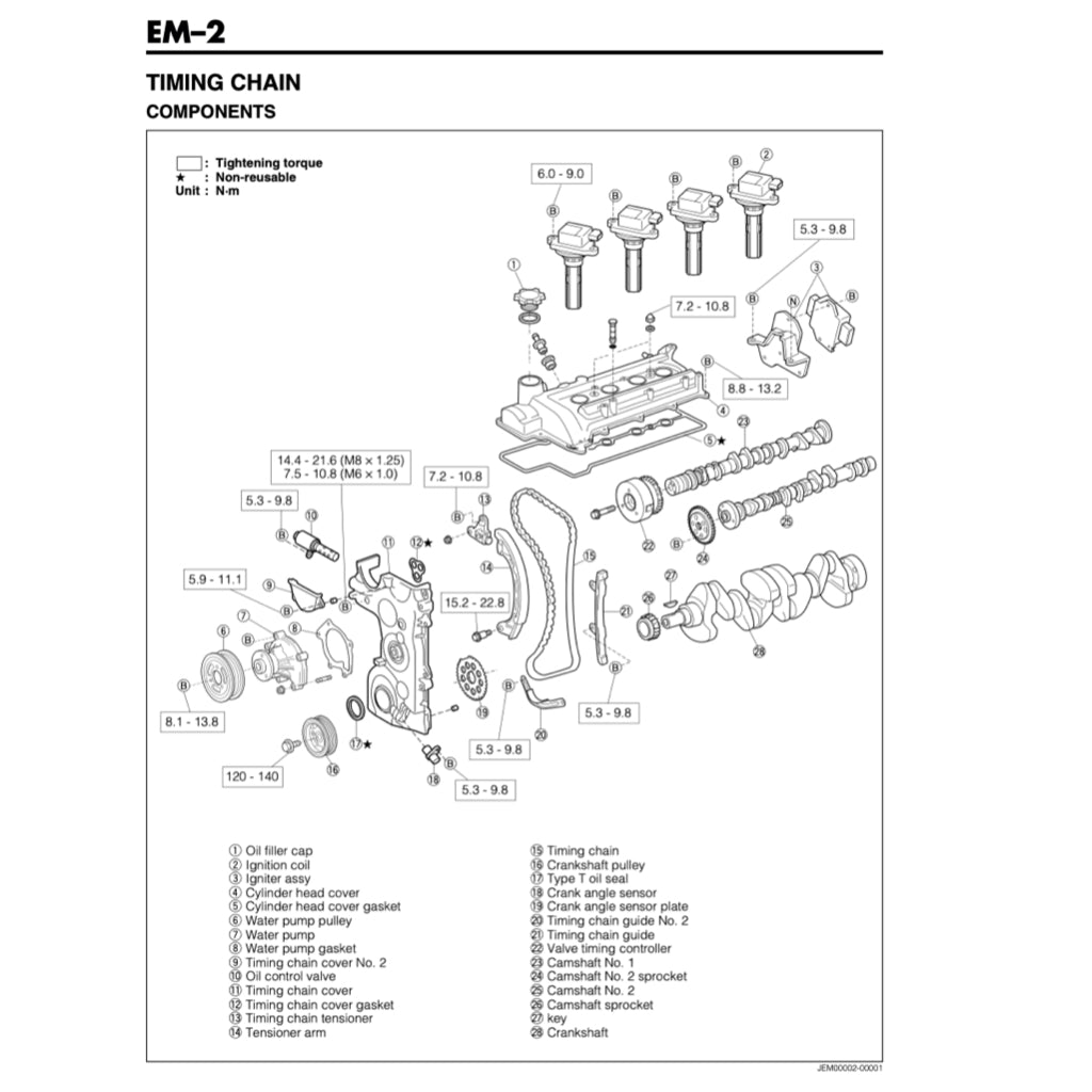Daihatsu Engine K3-VE/VE2/VET Service Manual - page 9