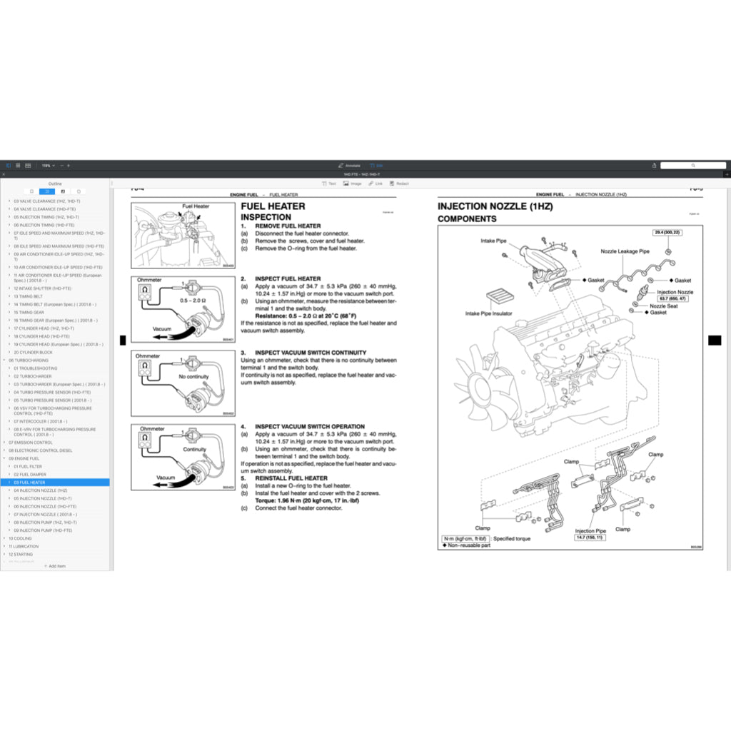 Toyota Engine 1HD-T / 1HD-FT / 1 HD-FTE / 1HZ Service Repair Workshop Manual - page 6